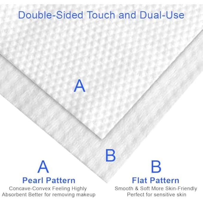 KASTWAVE FACIAL TOWELS 2 PACK, SOFT DISPOSABLE COTTON FACE WIPES, 120 COUNT, 20X20CM DRY & WET TOWELETTES FOR SKIN CARE, MAKEUP REMOVAL, FACIAL CLEANING, GENTLE WIPES FOR SENSITIVE SKIN - Image 4